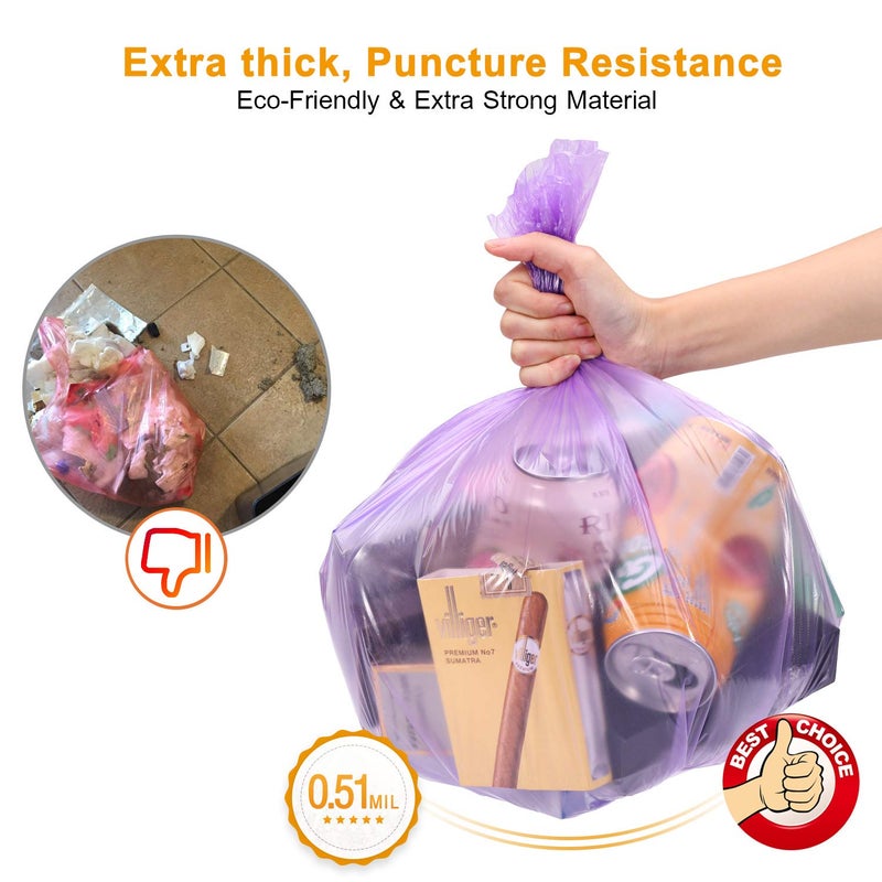 KONE 4 Gallon Trash Bags 168 Count Extra Thick Small Trash Bags Small Garbage Can Bags for Bathroom Home Office Kitchen - Image 4